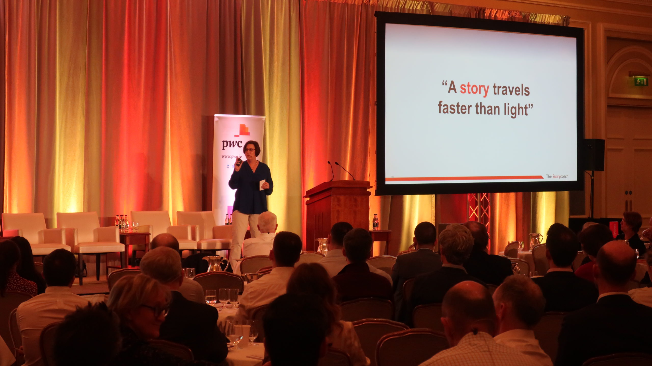 Ann Booth-Clibborn sharing stories with PwC Ireland